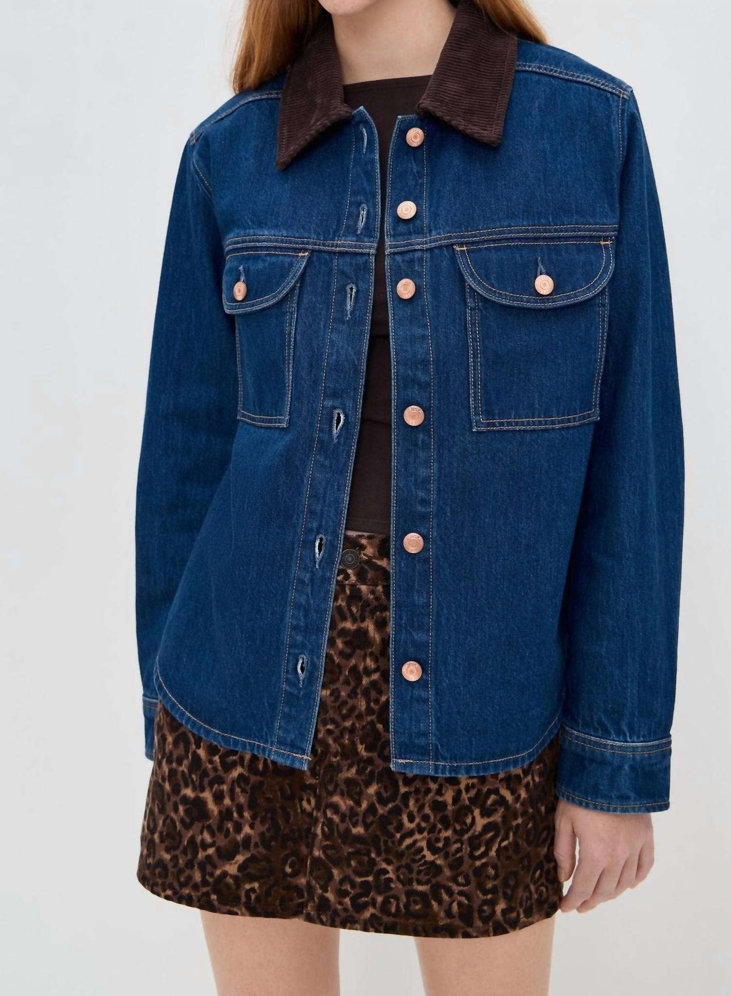PISTOLA Devon Denim Shacket in infinity - women's jacket - view 8