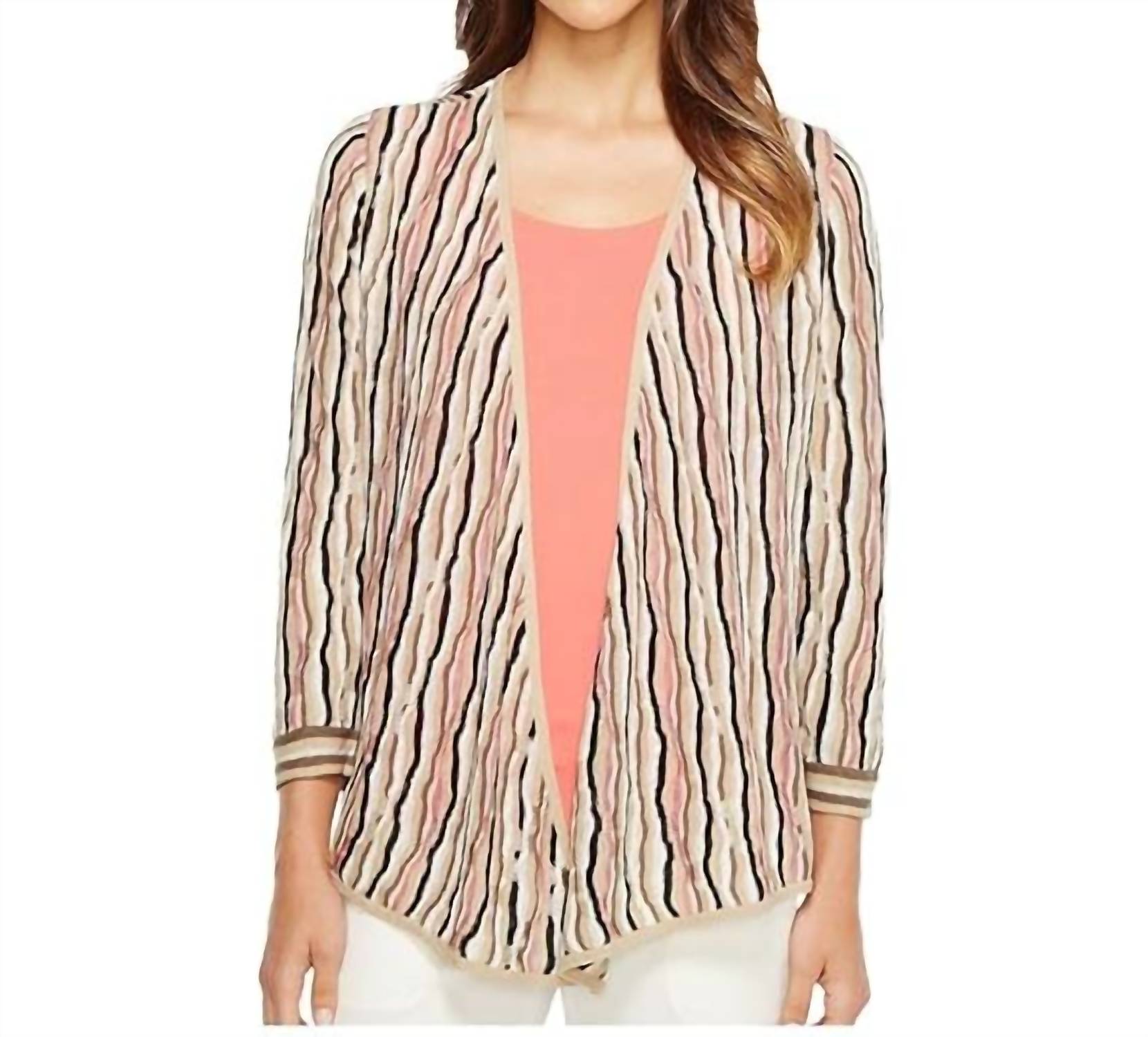 Nic + Zoe - Striped Cardigan