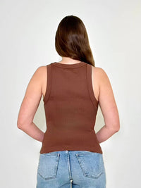 Michael Stars - Gina Wide Binding Crop Tank