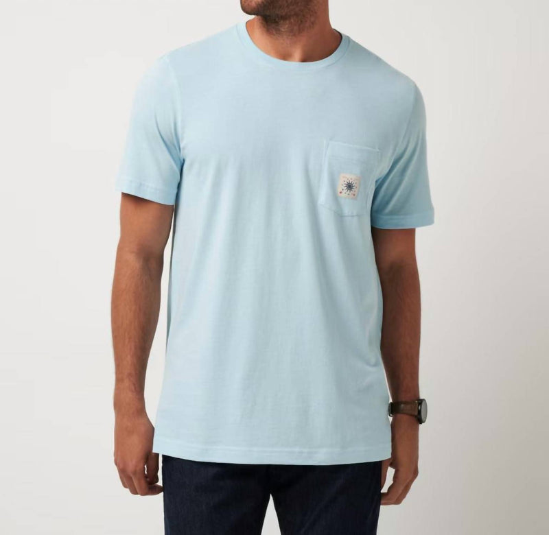 TravisMathew Euro Trip Short Sleeve Tee in cory blue - men's t-shirt