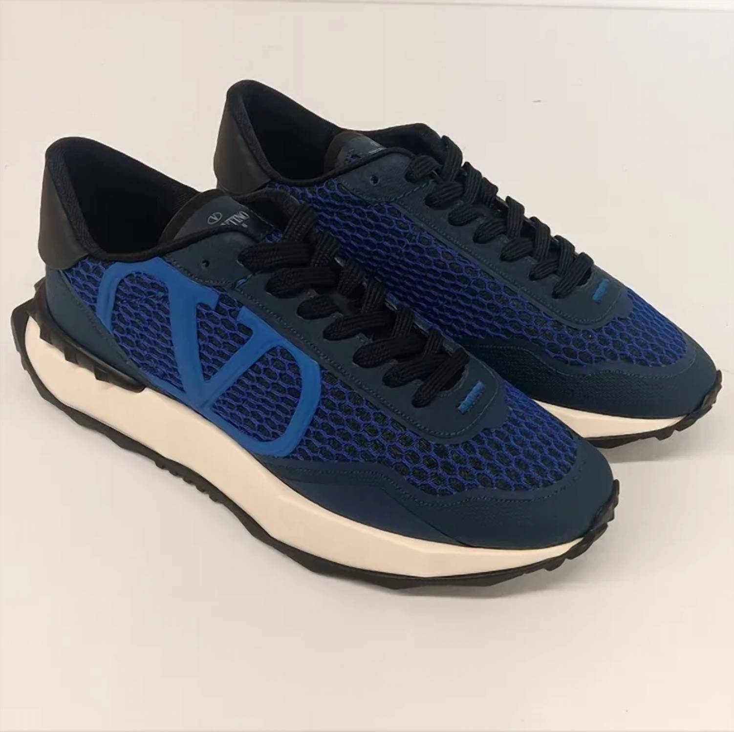 Valentino Garavani Men's V Logo Chunky Low Top Sneakers in blue - men's sneaker