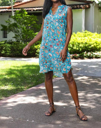 Apny - Sleeveless Seashell Mini Dress