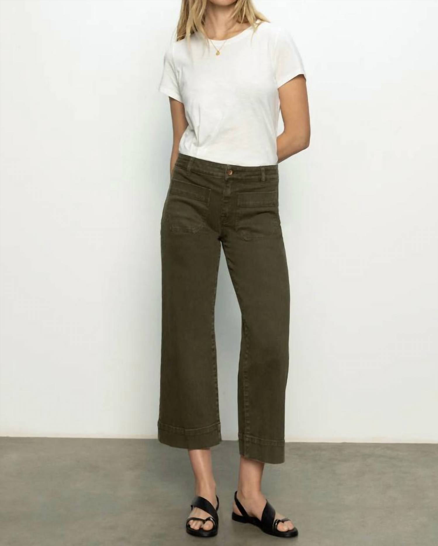 Sanctuary Fatigue Wide-leg Cropped Pant in marine - women's pants