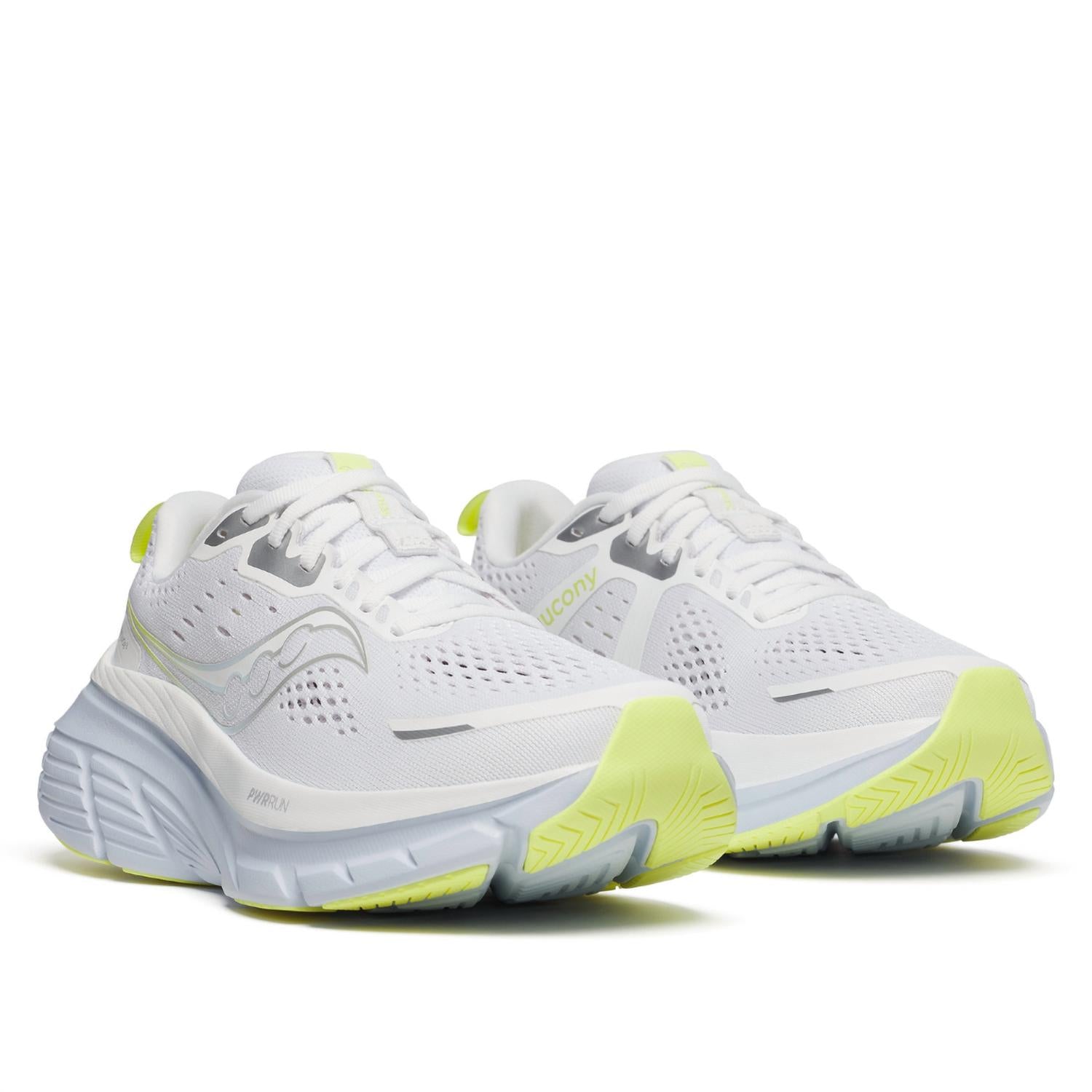SAUCONY Women's Guide 18 Running Shoes in white ice melt - women's shoe - detail view