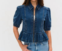 Six/Fifty - Delancey Denim Peplum Jacket