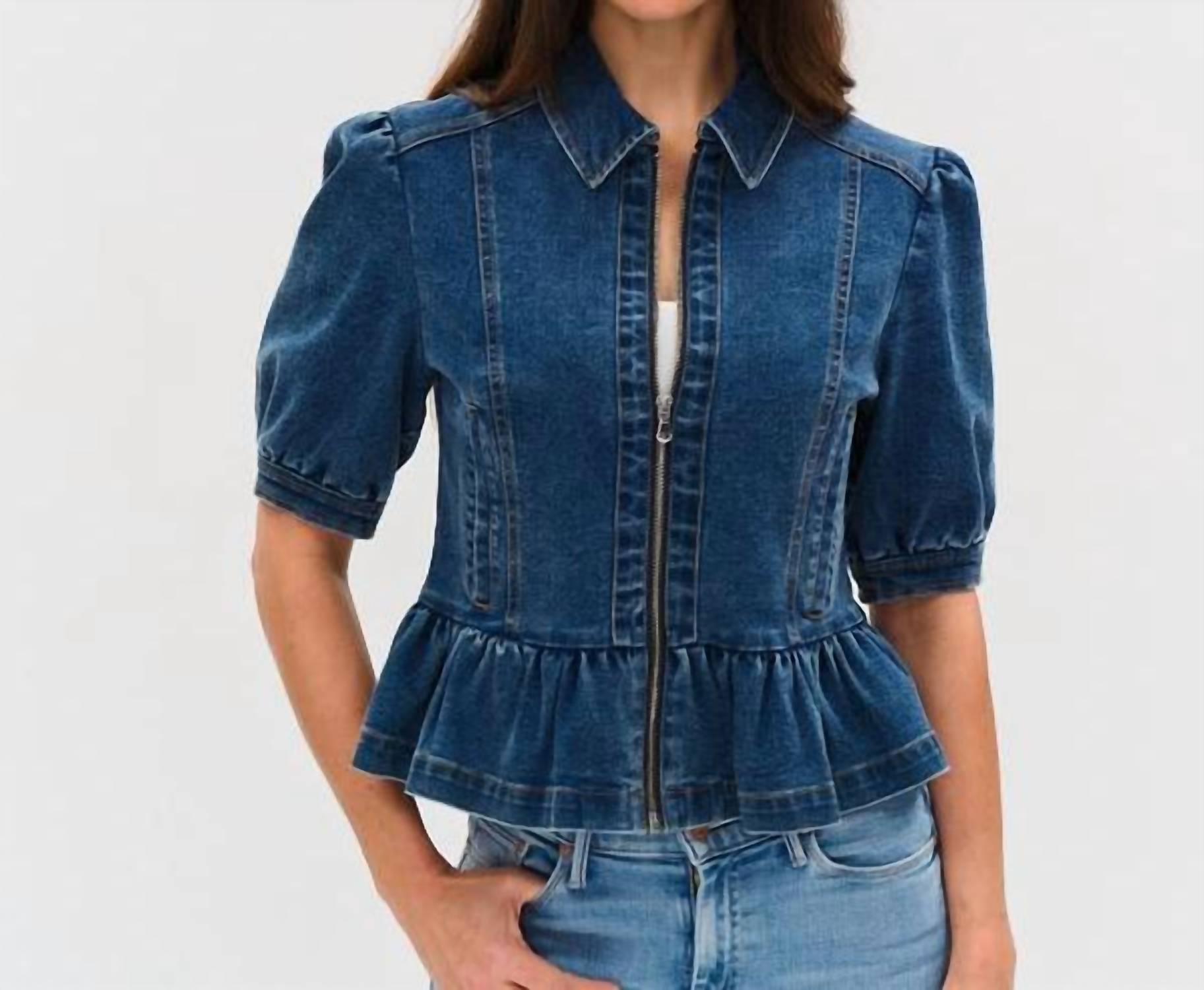 Six/Fifty - Delancey Denim Peplum Jacket