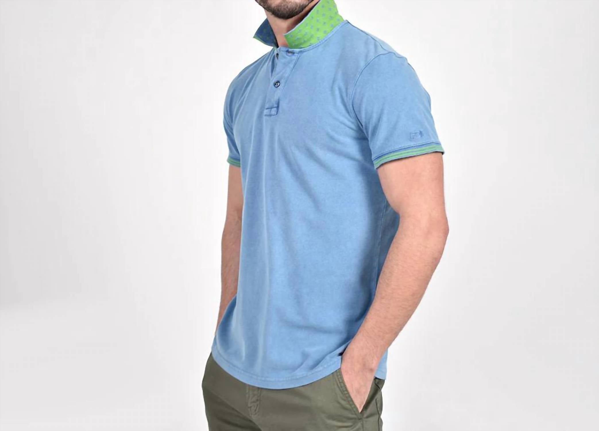 Eight X - Jacquard Polo With Double Sided Print Collar