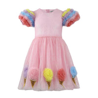 Lola + The Boys - Kid's Ice Cream Shimmer Tulle Dress