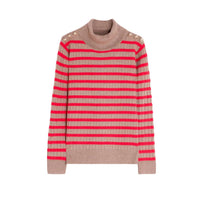 Vilagallo Sweater in beige and red - women's sweater - view 4