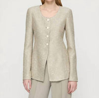Lafayette 148 - Sequin Speckled Tweed Fitted Jacket