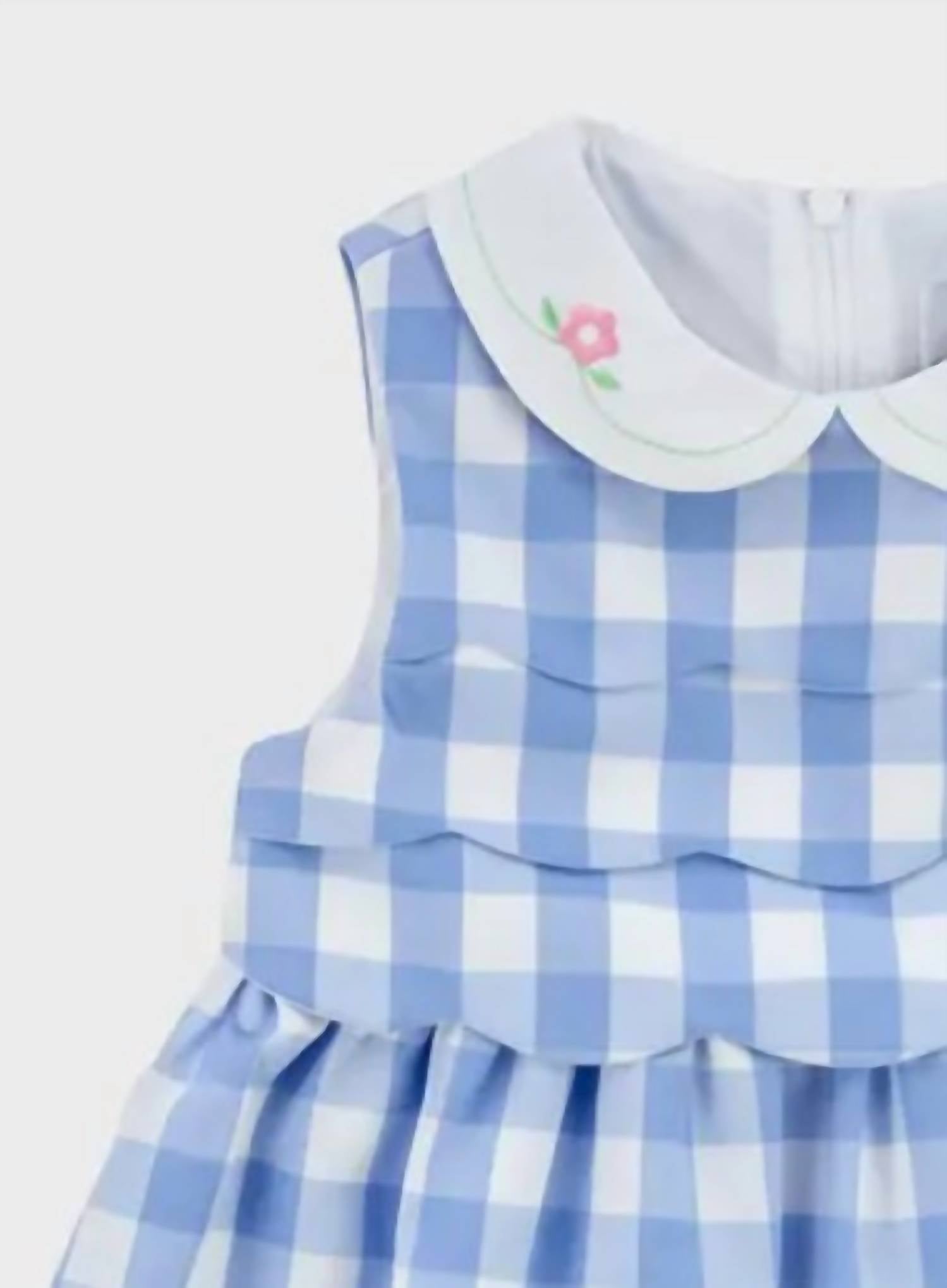 Florence Eiseman - Girl's Embroidered Collar Gingham Dress