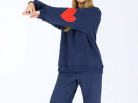 Kerri Rosenthal - Benton Imperfect Heart Patch Sweatshirt