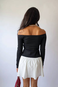 Blue Blush - Off The Shoulder Mini Dress