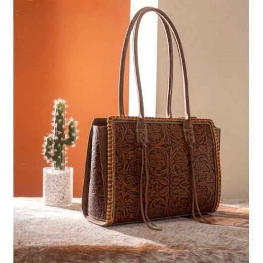 Montana West - Women's Tooled Concealed Carry Tote Bag