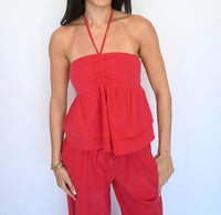 Vintage Havana - Deanna Textured Halter Top
