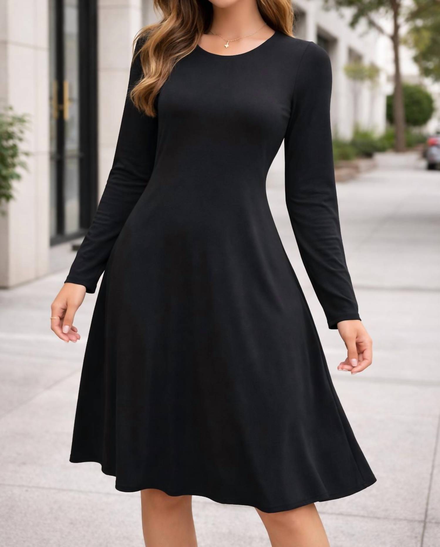 Karen Kane kate midi dress in black - women's dress
