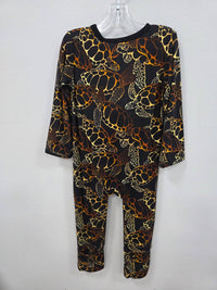 Charlies Project - Kid's Golden Turtle Long Sleeve Romper