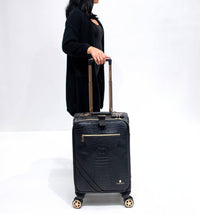 Tote & Carry - Women's Apollo 2 Faux Crocodile Skin Carry-on Suitcase