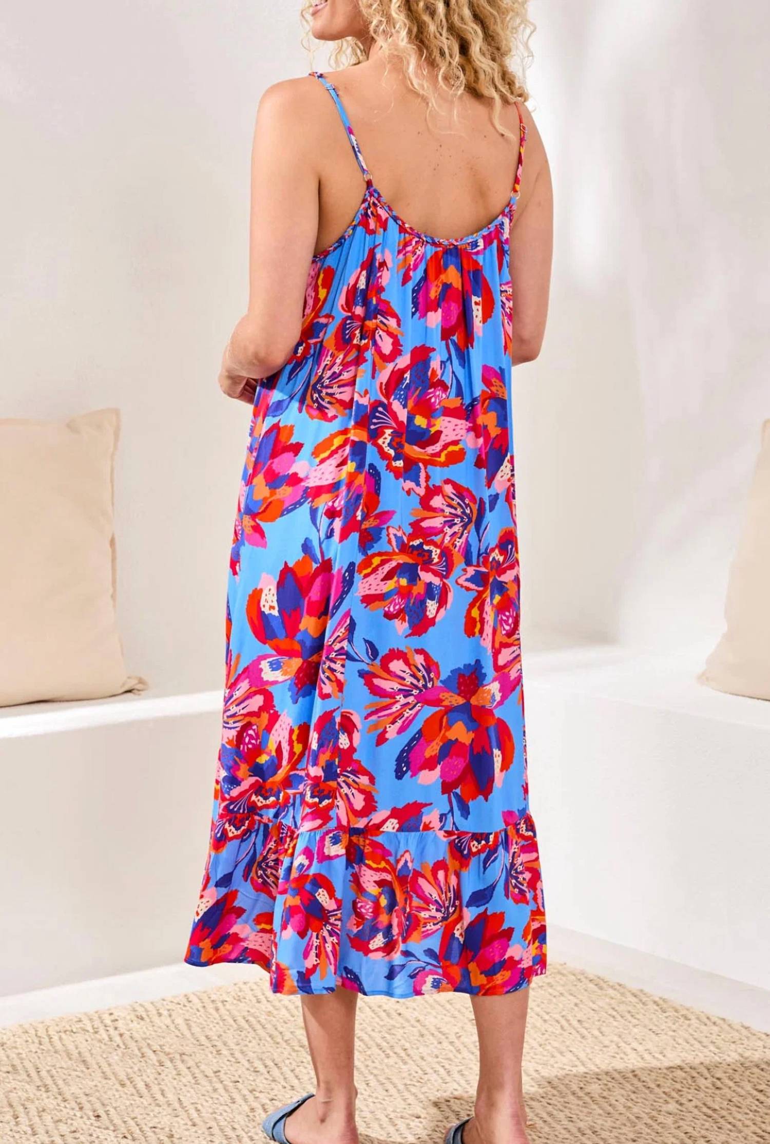 Tribal - Strappy Sundress With Ruffle Hem