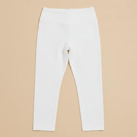BBrazil Clothing Diamond Jacquard Lycra Textured Capri Leggings in white - women's pants - view 4