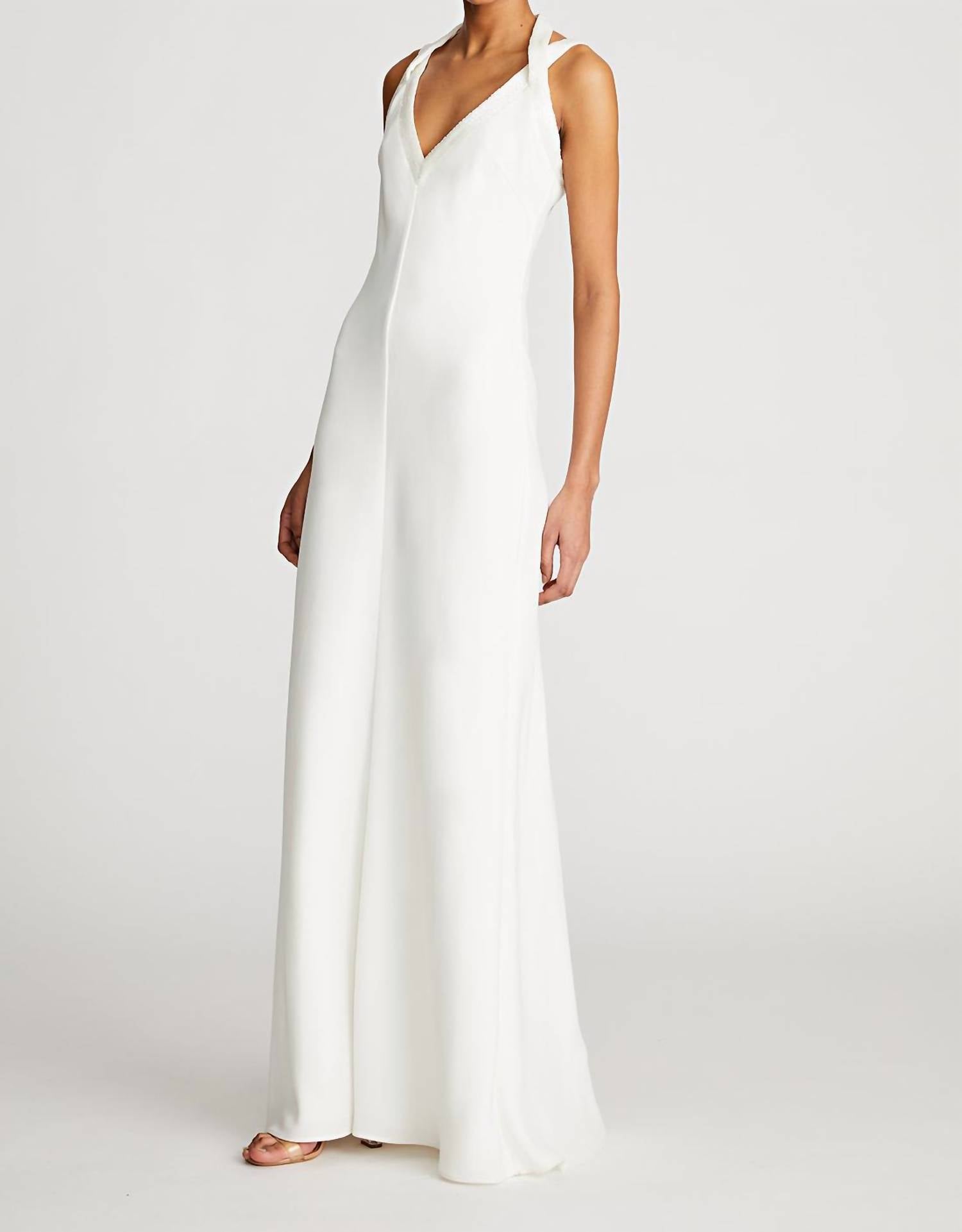 Allison Beaded Neckline Gown