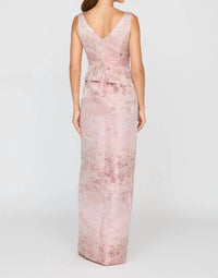 Kay Unger - Luciana Column Jacquard Gown
