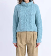 Turtleneck Cable Knitted Sweater