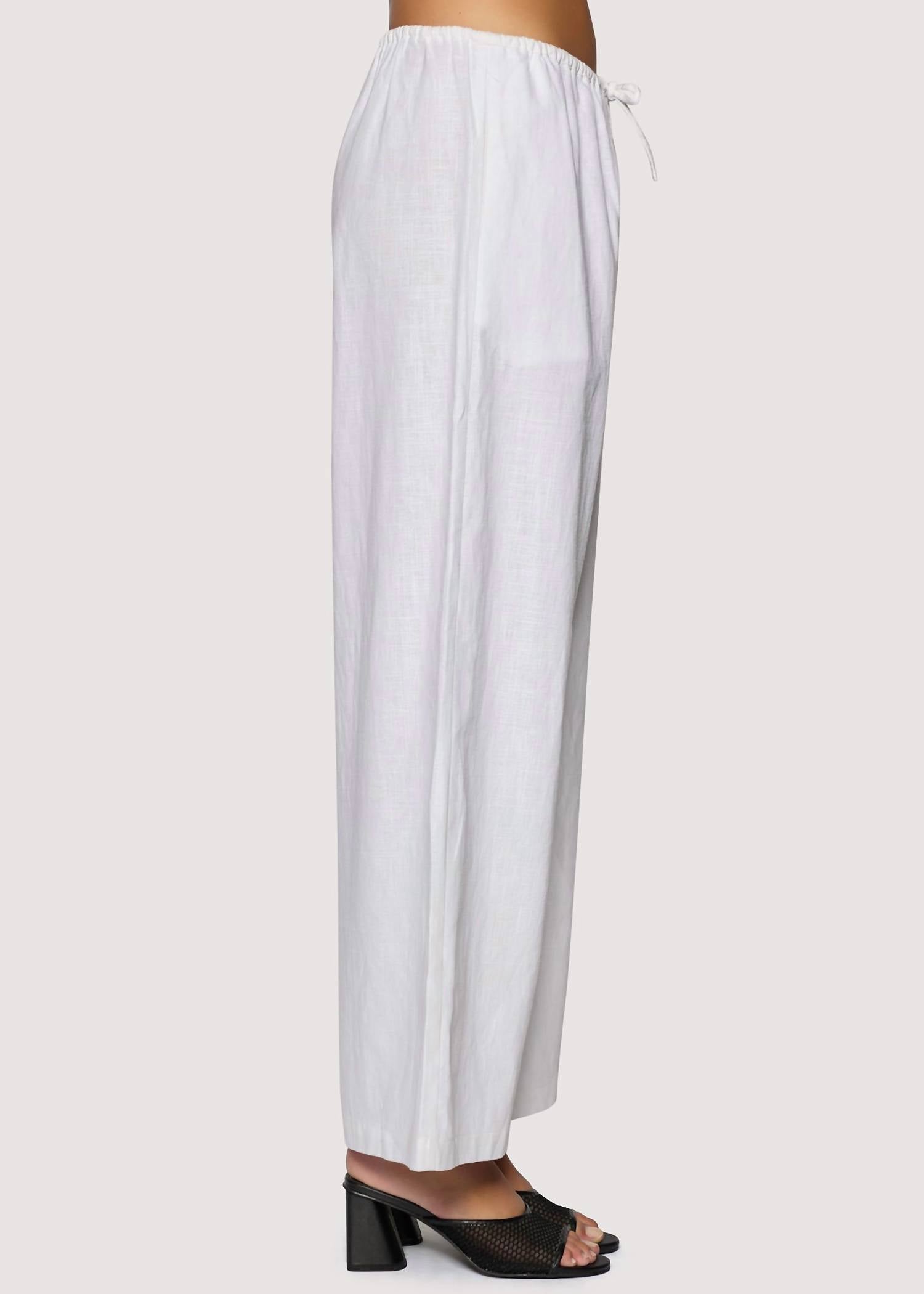LOST + WANDER Cabrera Mist Pants in white - women's pants - alternate view
