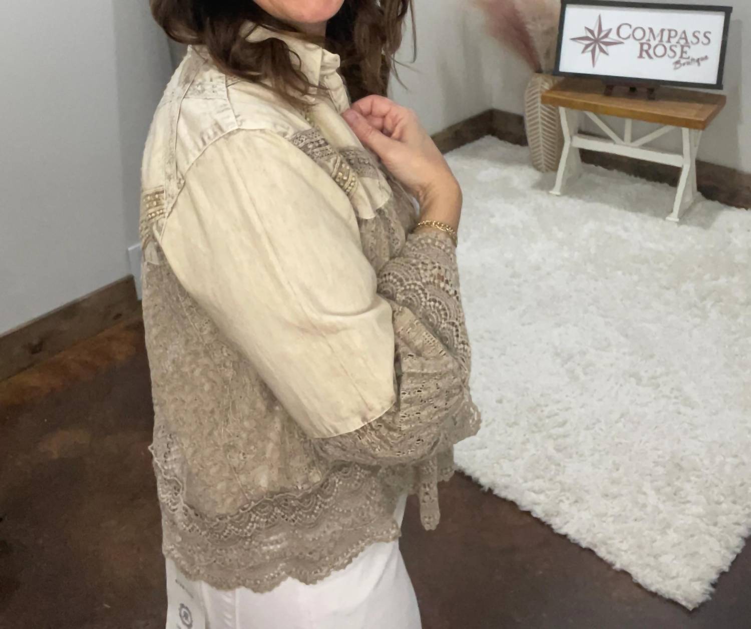 Young Threads - Bohemian Crochet Lace Jacket
