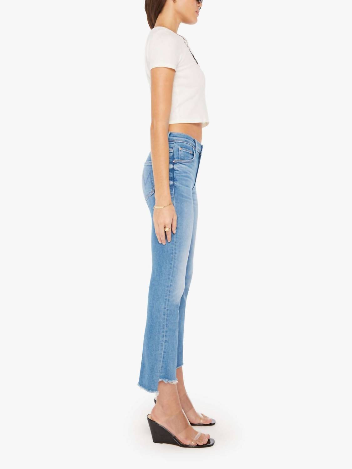 Mother - Insider Crop Step Fray Bootcut Jeans