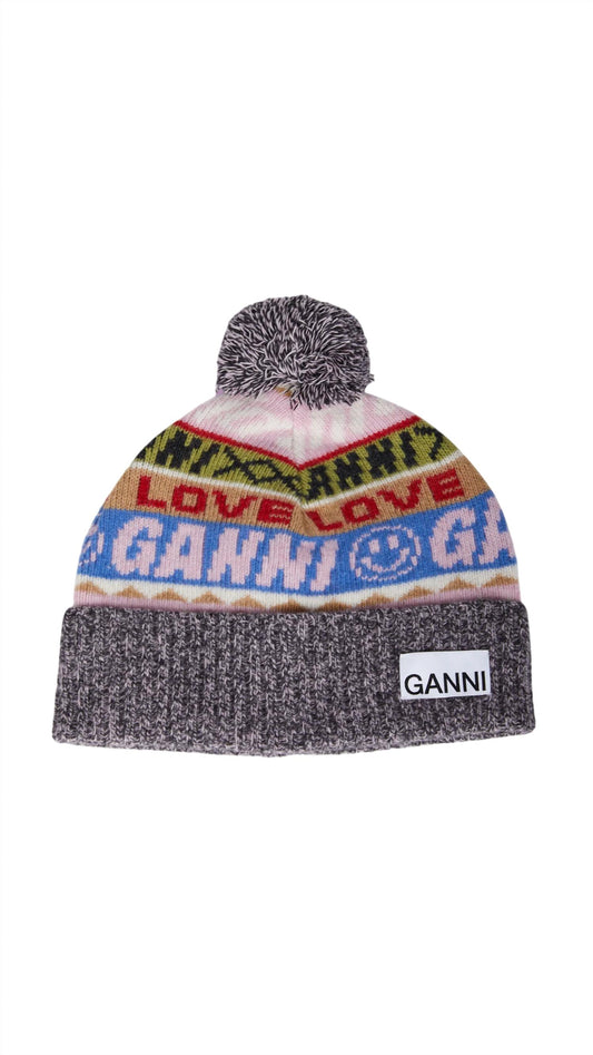 Ganni - Graphic Wool Beanie