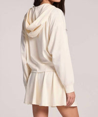 Chaser Abilena Zip Up Jacket in coconut milk - women's top - detail view