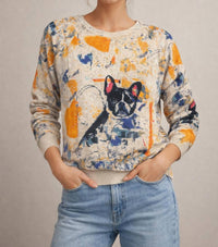 Shana Apparel French Bulldog Sweater - women's sweater