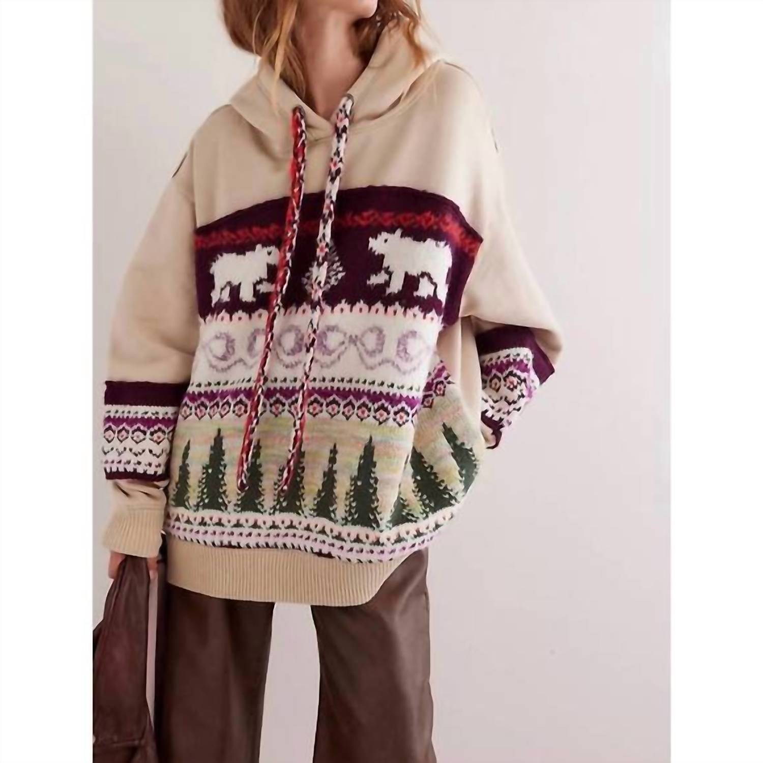 Free People - Christmas Sweater Hoodie