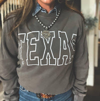 Zutter Texas Crew Sweatshirt in mocha - women's top - view 6