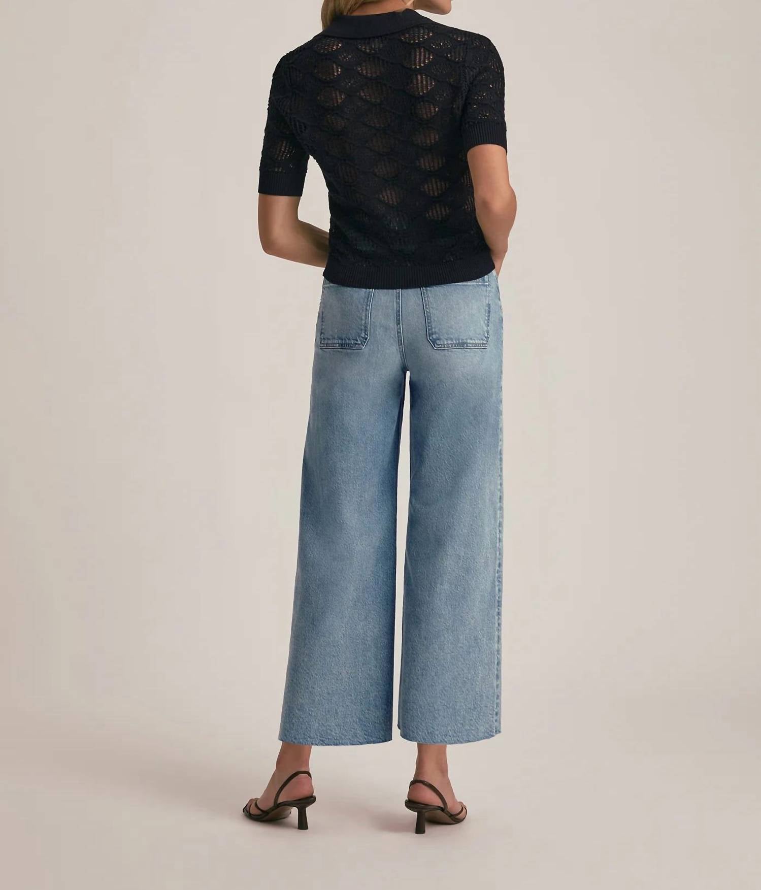 Favorite Daughter The Mischa Super High Rise Wide Leg Jean in santa barbara - women's jeans - alternate view