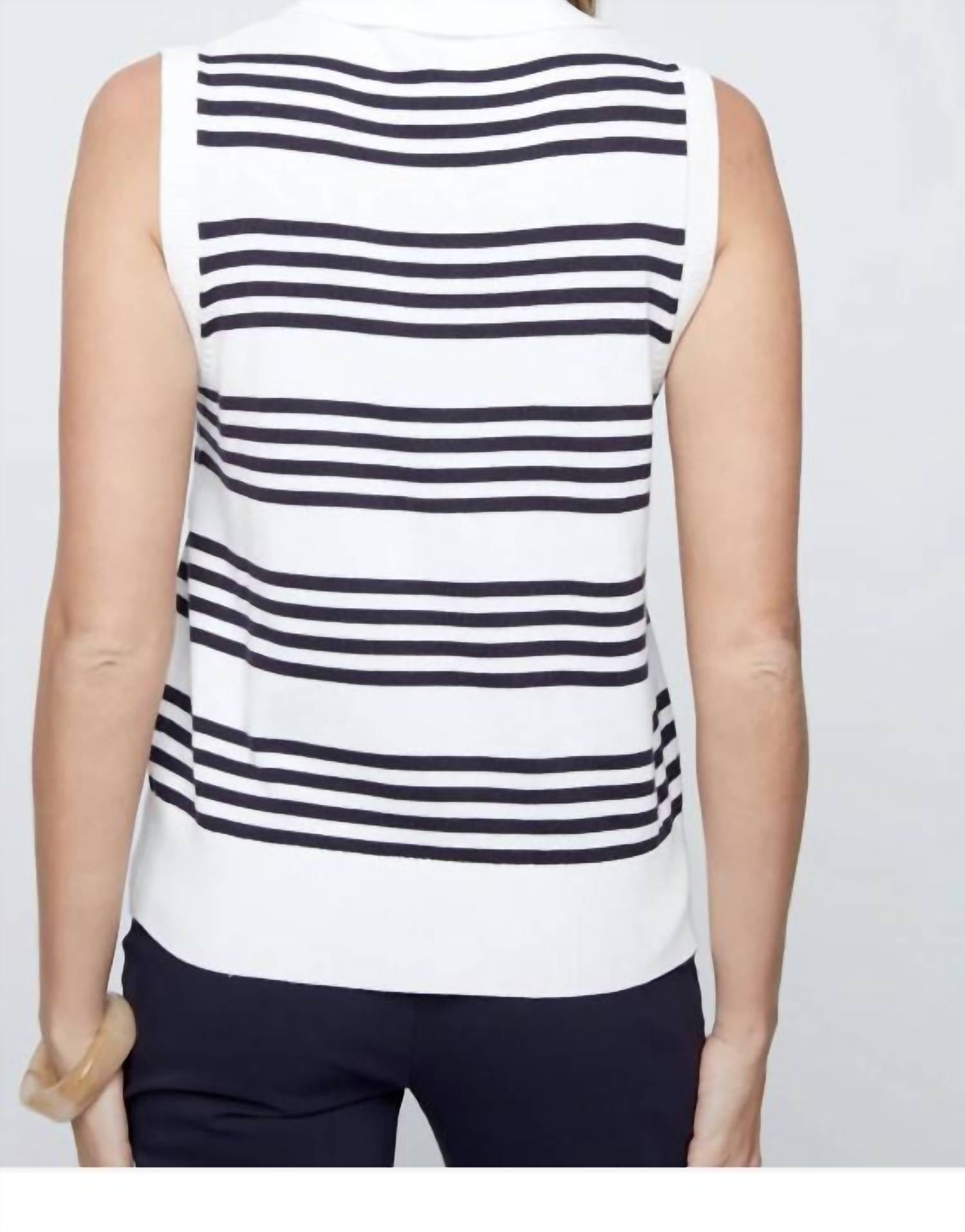 Renuar - Stripped Sleeveless Top