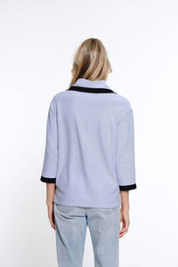 Multiples - Drop Shoulder Cowl Collar Top