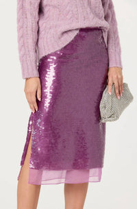 Astr - Shirin Sequin Pencil Skirt