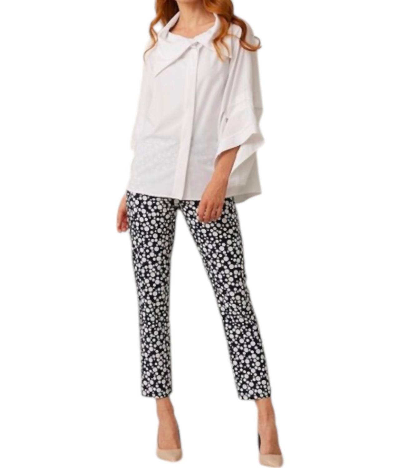 Joseph Ribkoff - High-waisted Dotted Trousers