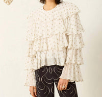 ALIX OF BOHEMIA Rufus Bronze Mist Top in off white - women's blouse