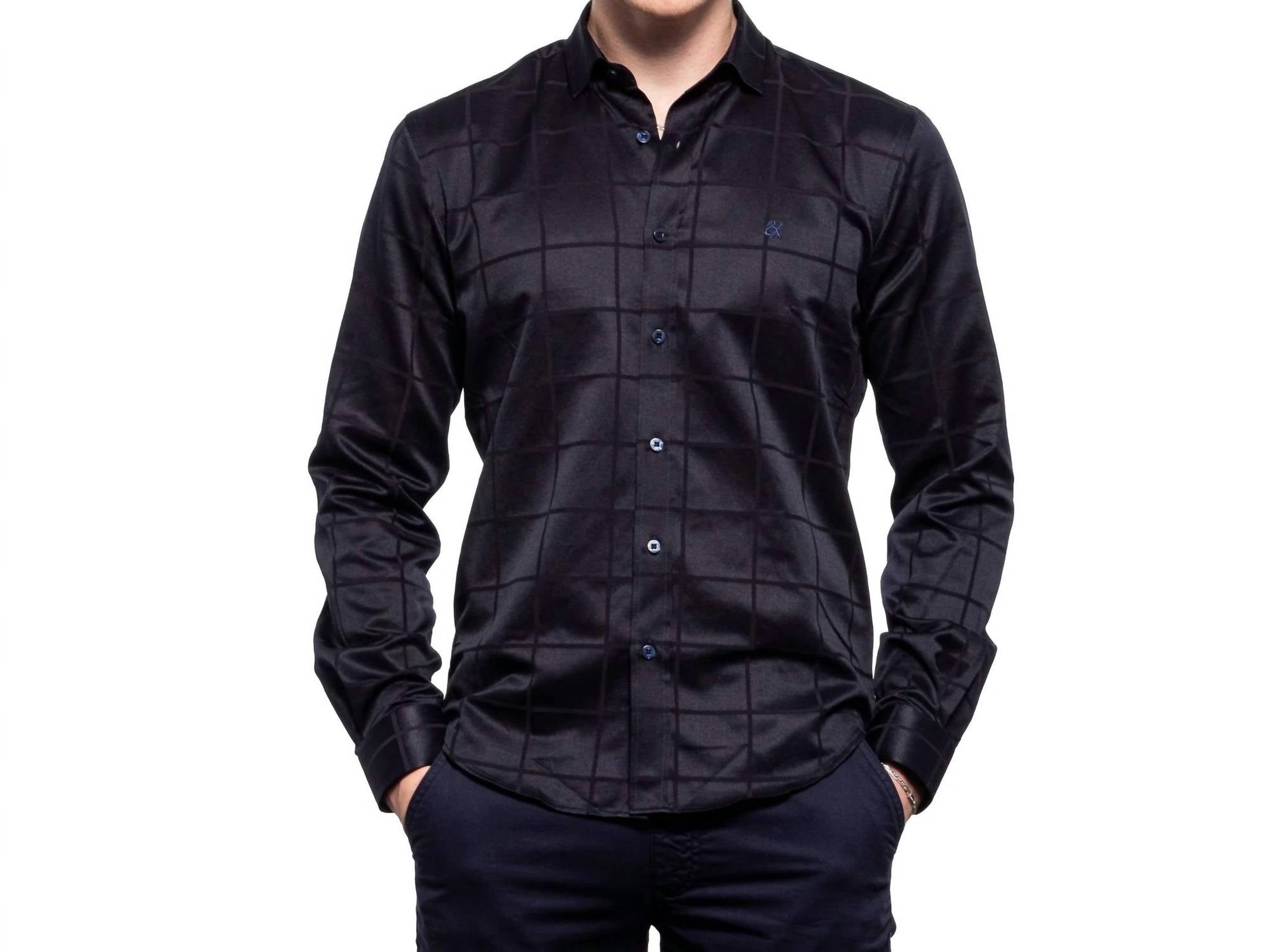 Eight X - Window Pane Jacquard Shirt