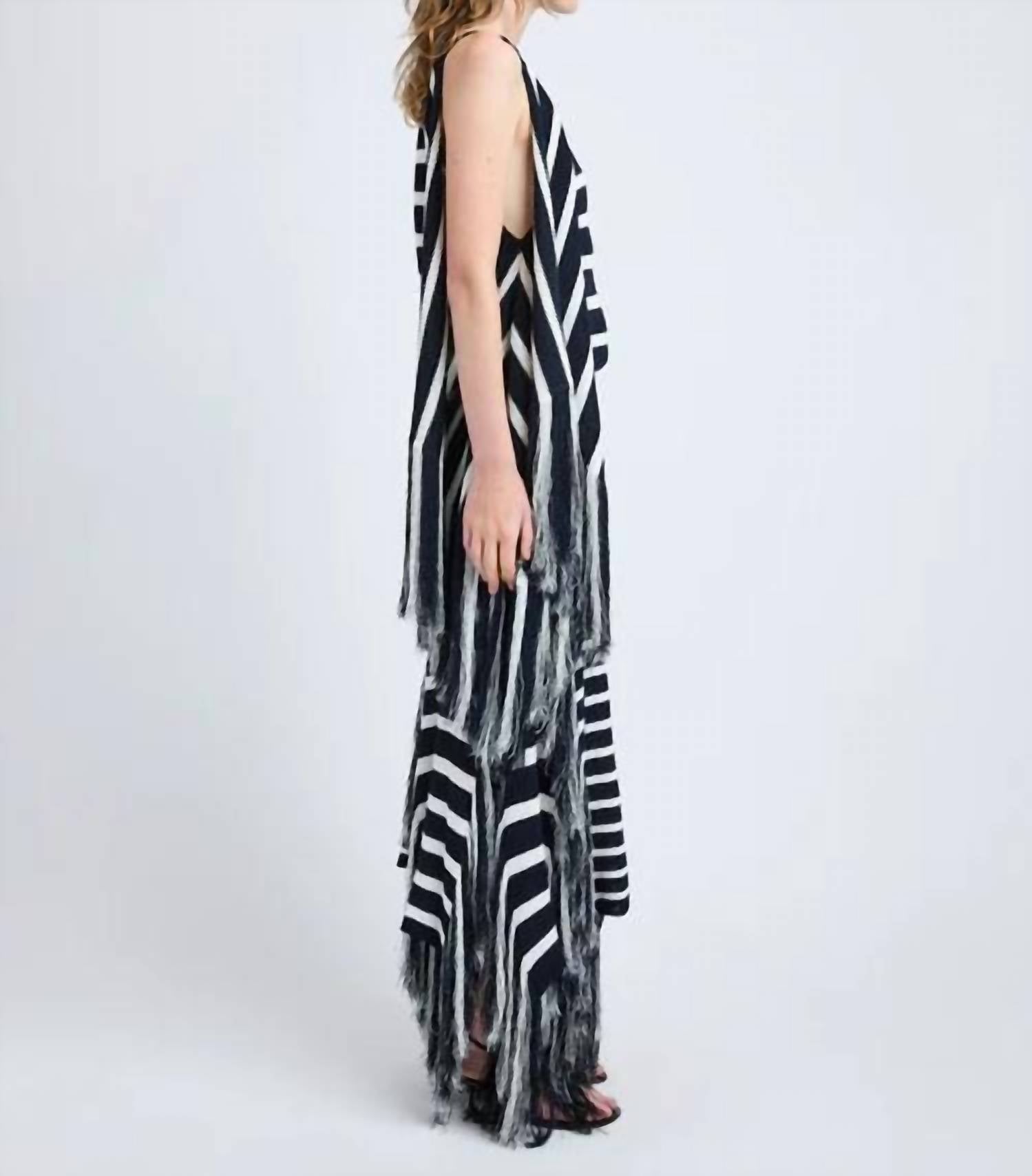 Proenza Schouler - Yves Top in Stripe Fringed Knit