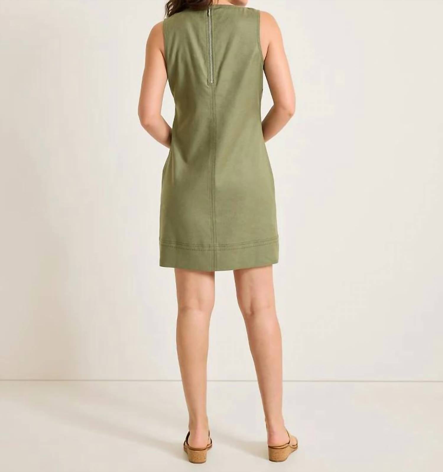 Tommy Bahama - Palm-a-dora Split-neck Sheath Mini Dress