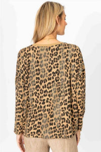 Look Mode Usa - Animal Print Glitter Sweater