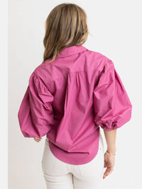 Karlie - Poplin Button Up Top