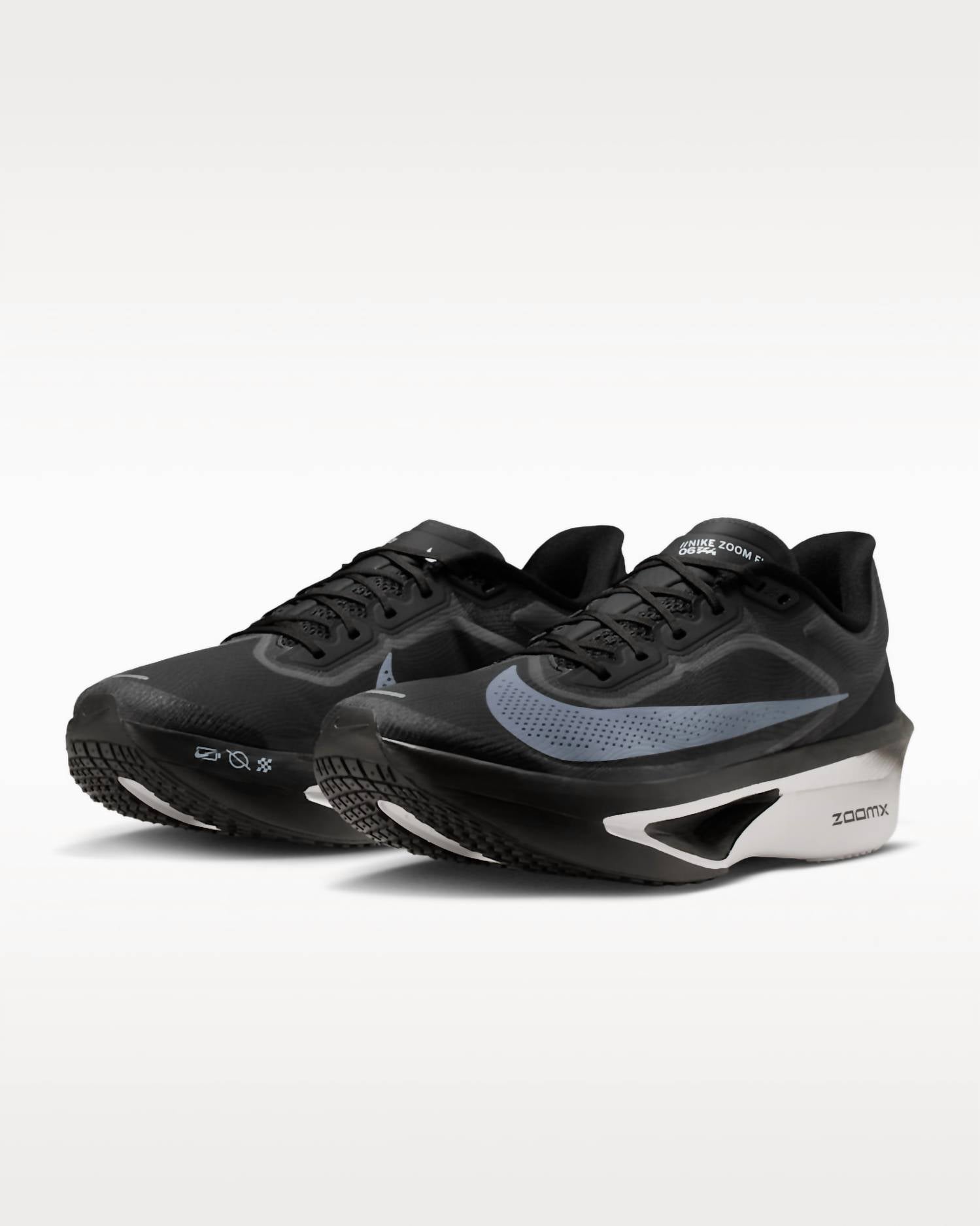 NIKE Men's Zoom Fly 6 Road Racing Shoes in black light smoke - men's shoe - alternate view