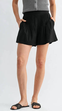 Fun 2 Fun - Rayon Blend Pleated Shorts