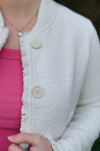 Nic + Zoe - Fringe Knit Bomber Jacket - Plus