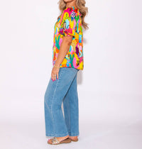 Ivy Jane - Tropical Satin Cactus Top